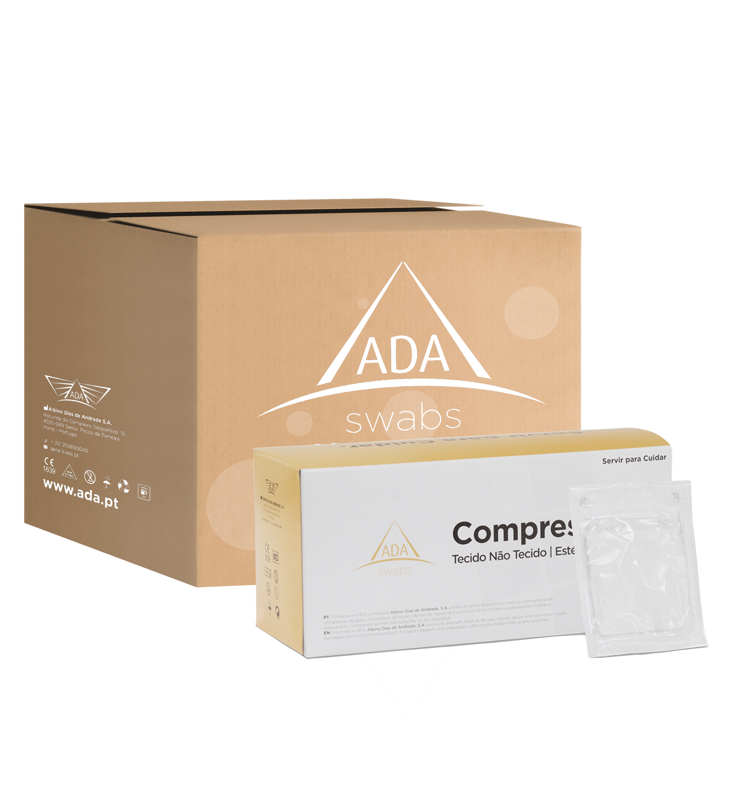 Compresas estériles de Tejido No Tejido 7,5x7,5cm 4 capas