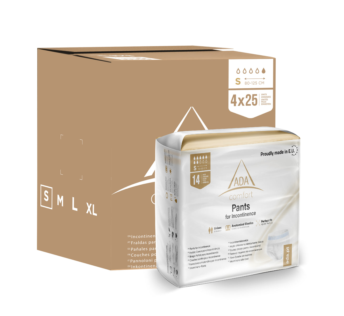 Cueca Fralda para Adulto S - 6x14 unidades