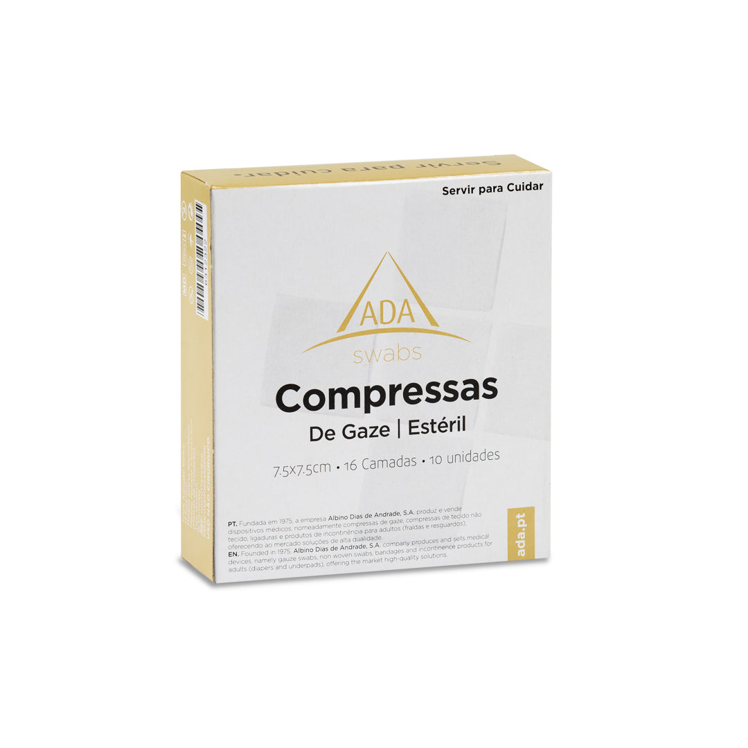 Compressas de Gaze Esterilizadas 7.5x7.5cm (10un)