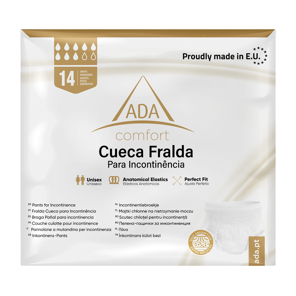 Cueca Fralda para Adulto - 14 unidades