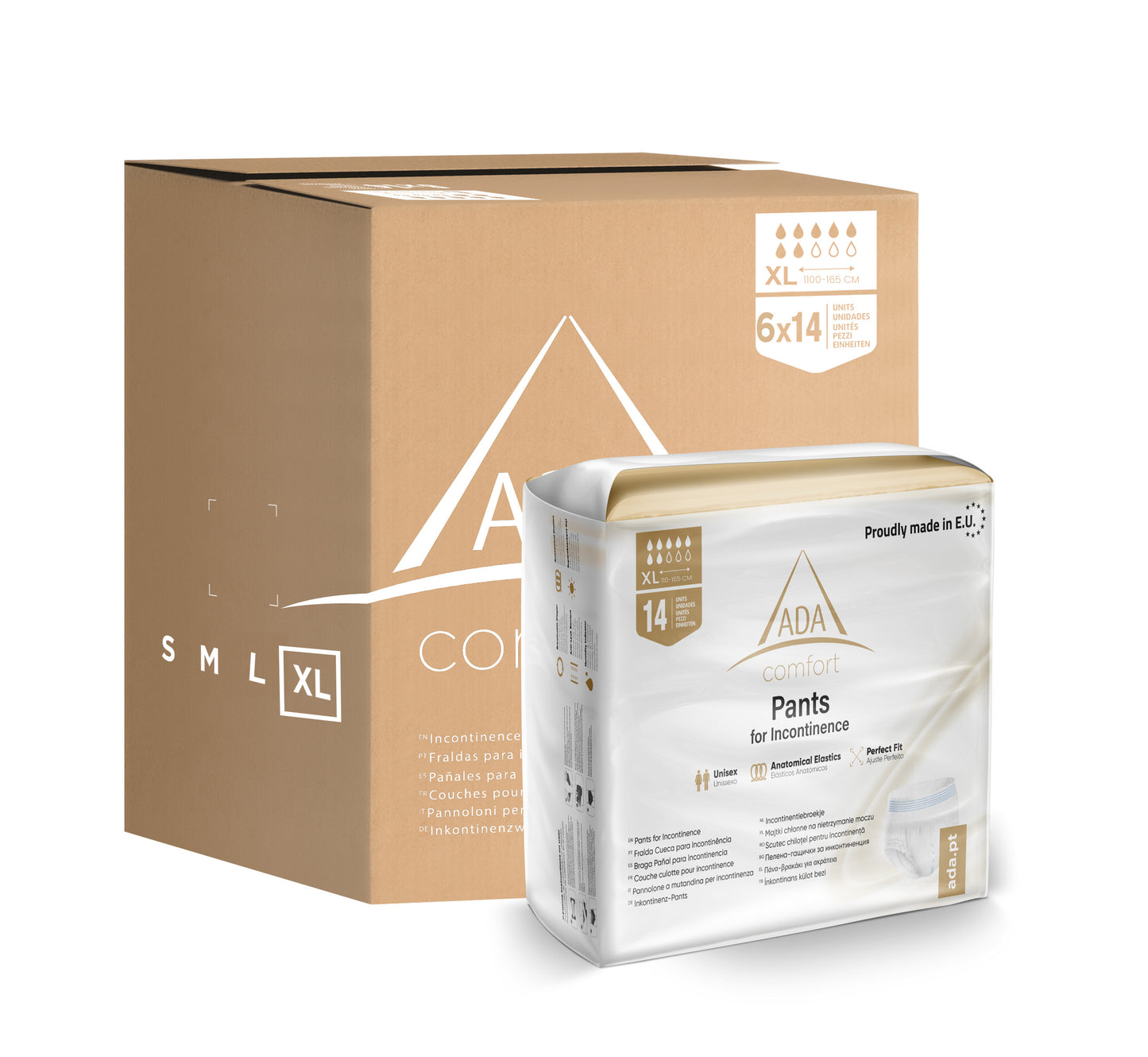 Cueca Fralda para Adulto XL - 6x14 unidades