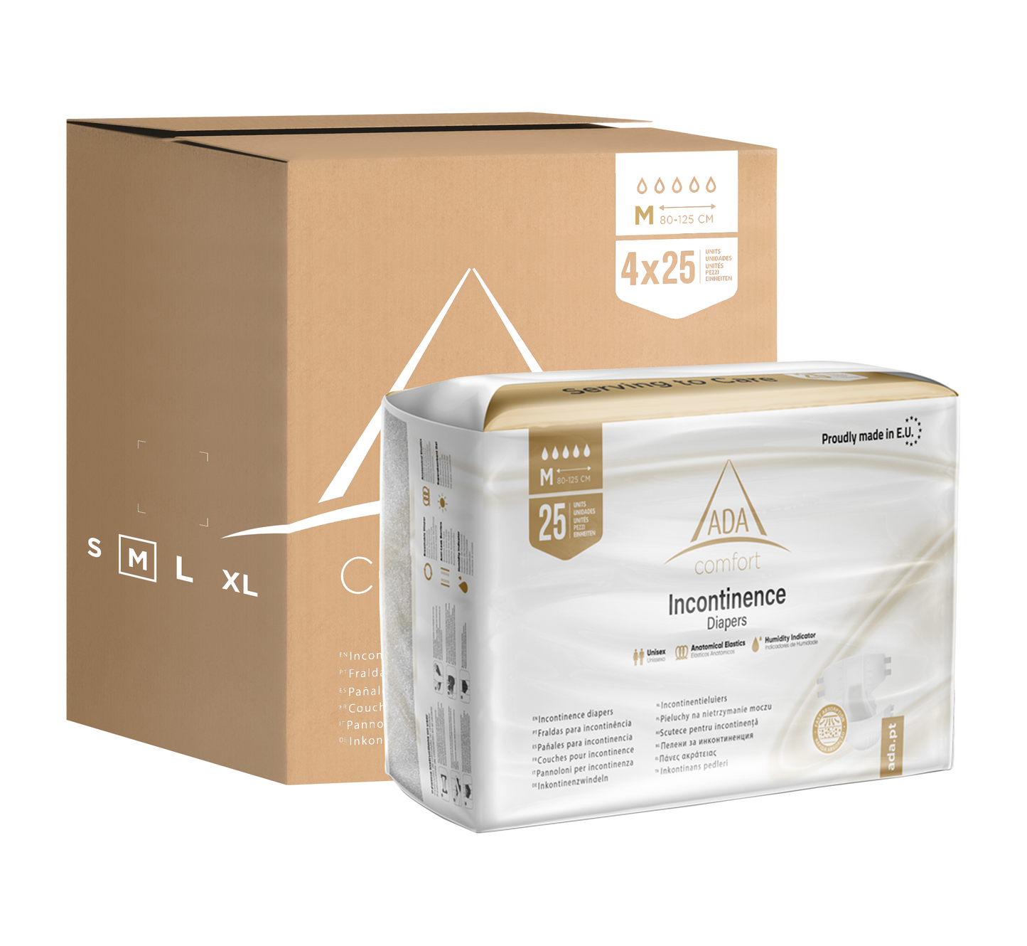 Fralda Tam M - 4x25 unidades Alta Absorção