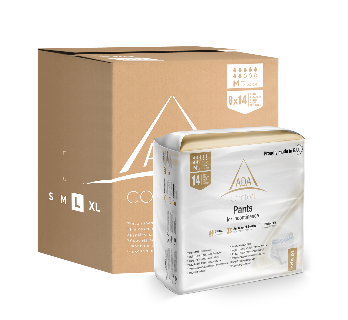 Cueca Fralda para Adulto M - 6x14 unidades
