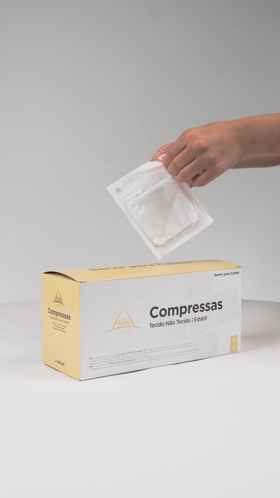 Compressas de Tecido Não Tecido Esterilizadas 7.5x7.5cm (200)